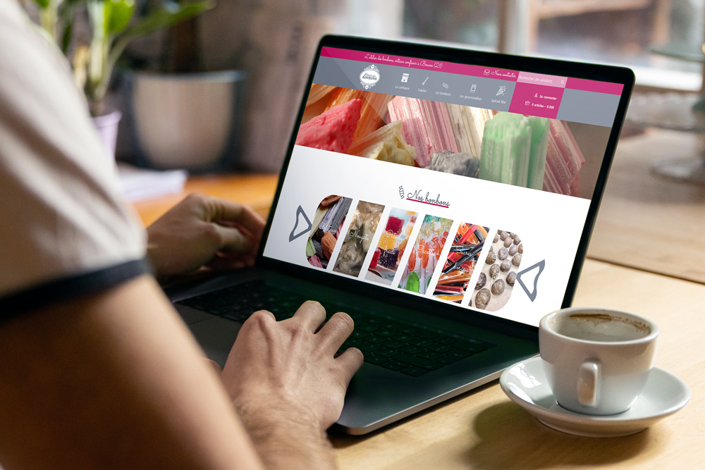 Site e-commerce Atelier des bonbons à Beaune